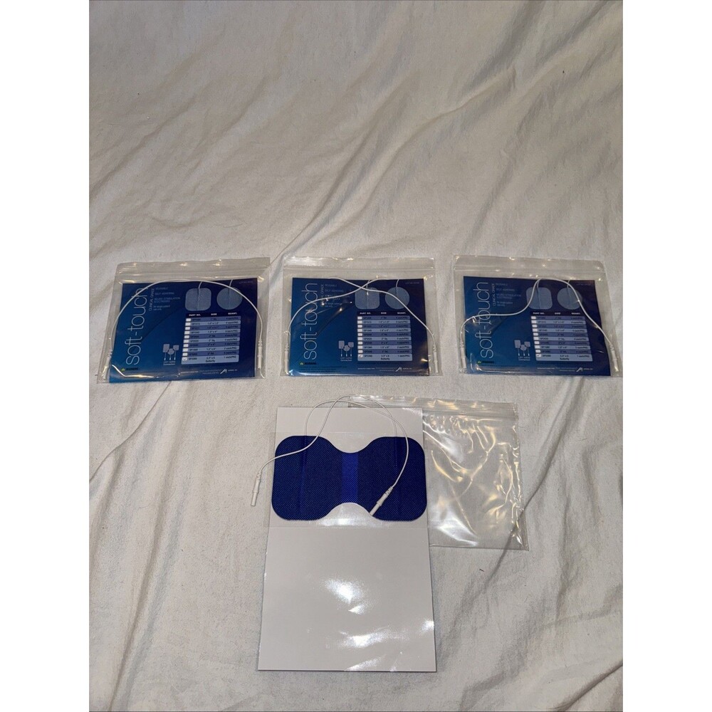 Reusable 4 pieces Soft-Touch Electrodes Double Platinum Self Adhering Butterfly